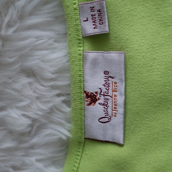 QUACKER FACTORY LIME GREEN PULLOVER SZ L - Picture 7 of 7